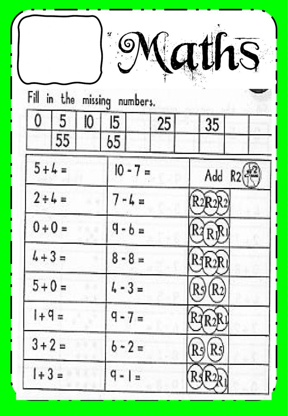 Mathematics online pdf worksheet | Live Worksheets