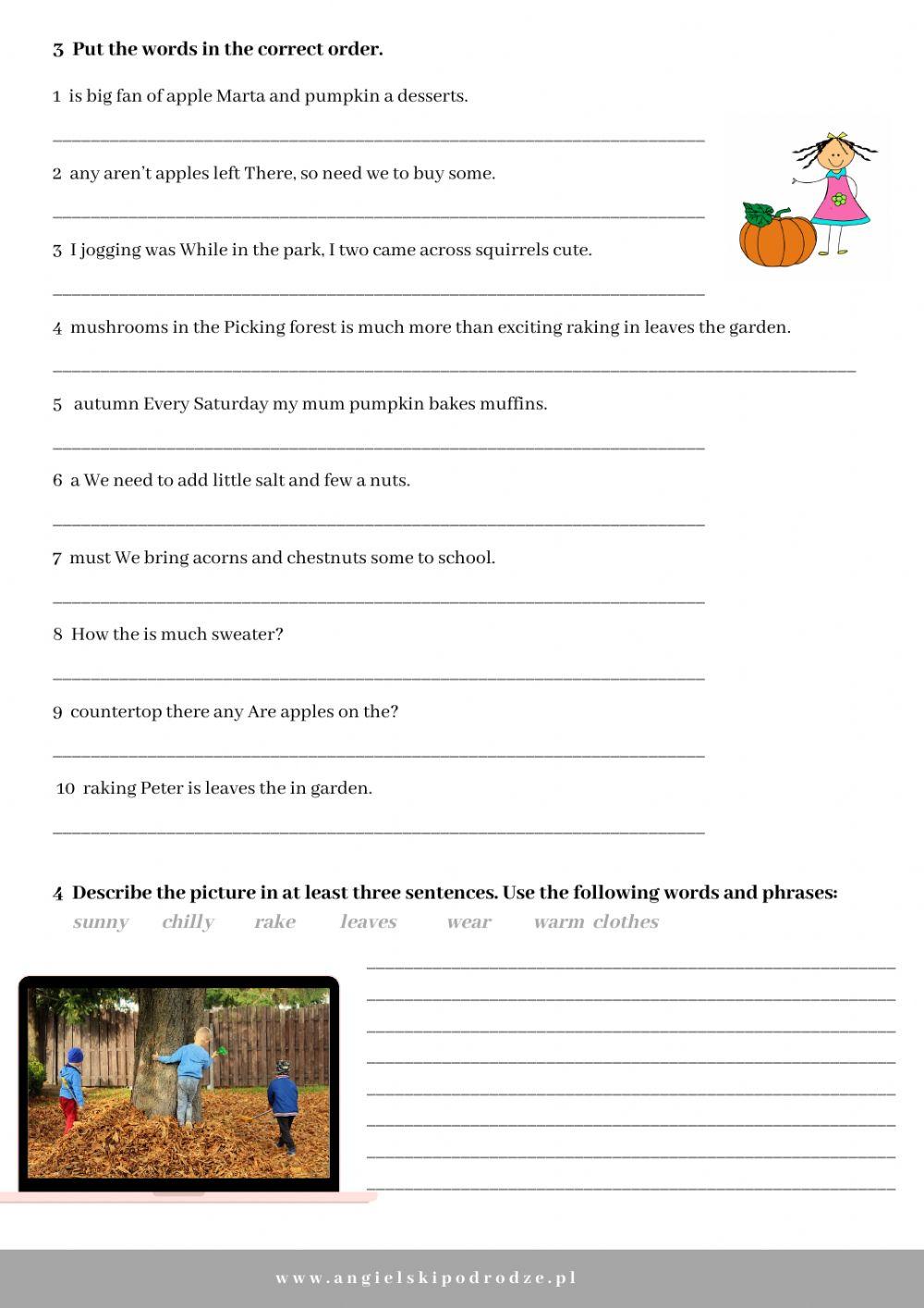 Egzamin ósmoklasisty - Revision with Four Seasons - Autumn