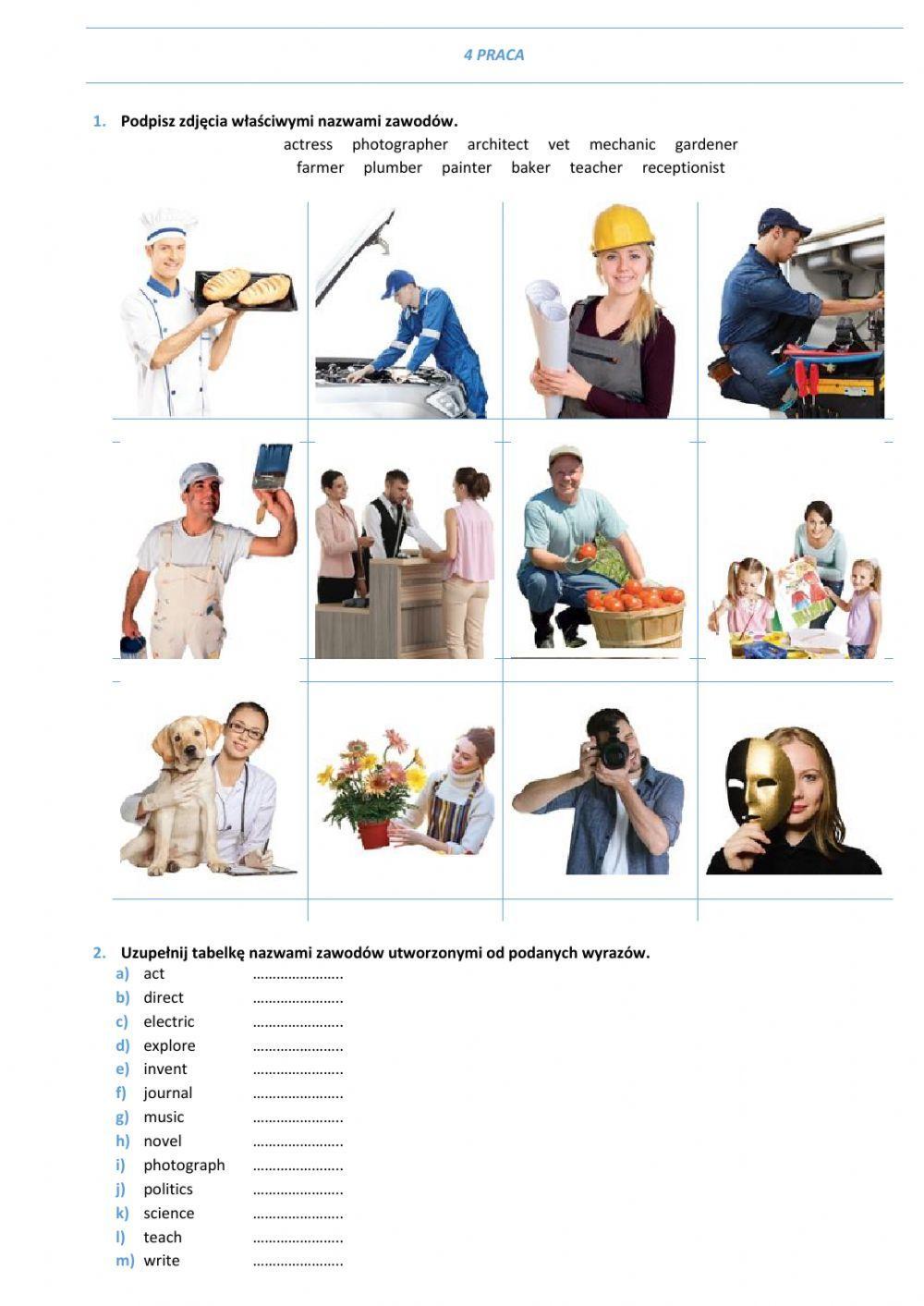 E8 U4 Praca Vocabulary