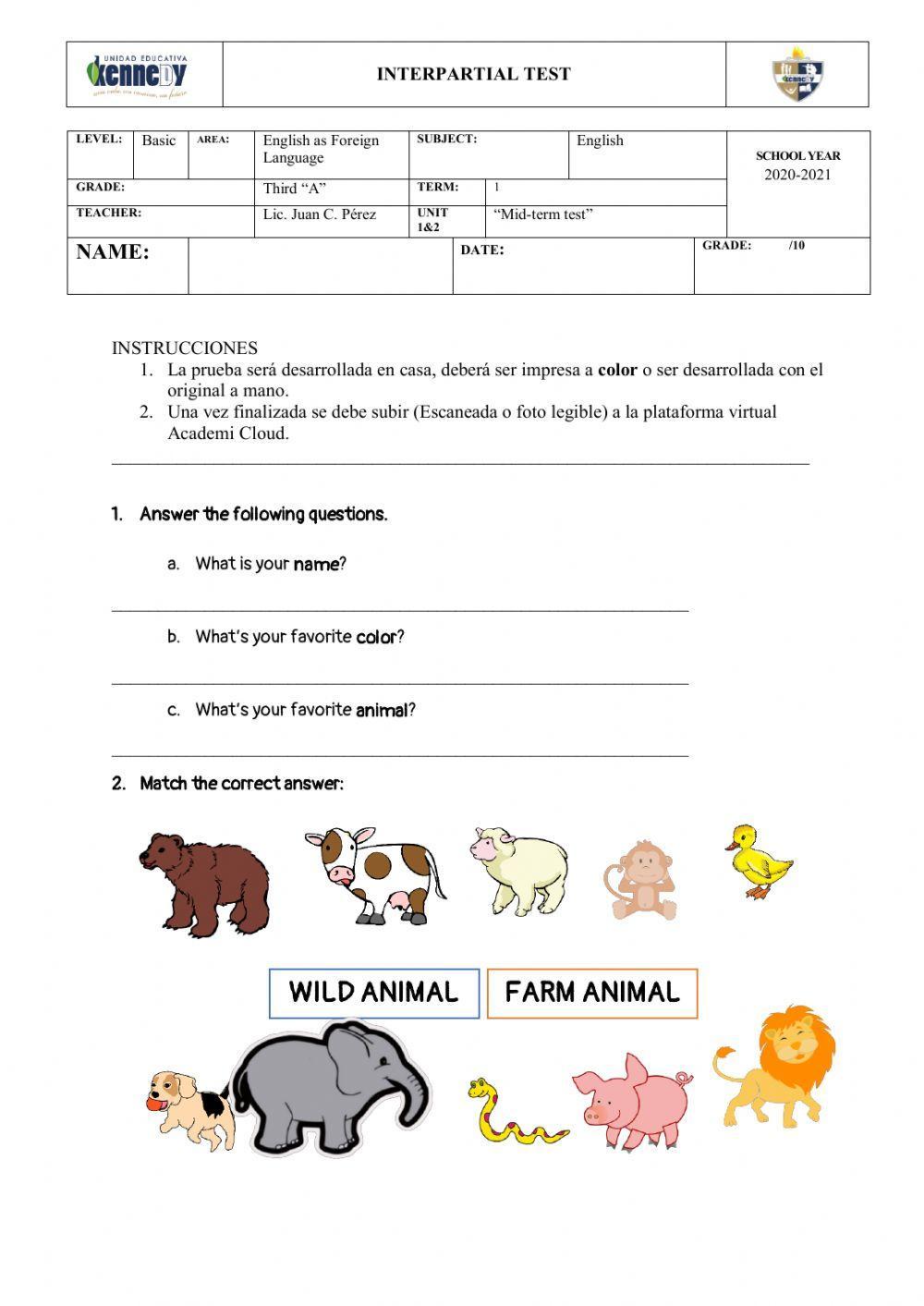 3rd Grade Review Quizz worksheet | Live Worksheets