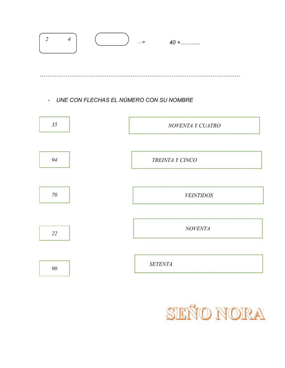 Grilla numérica .primer grado