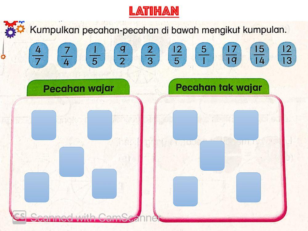 Pecahan wajar & tak wajar Pecahan wajar & tak wajar