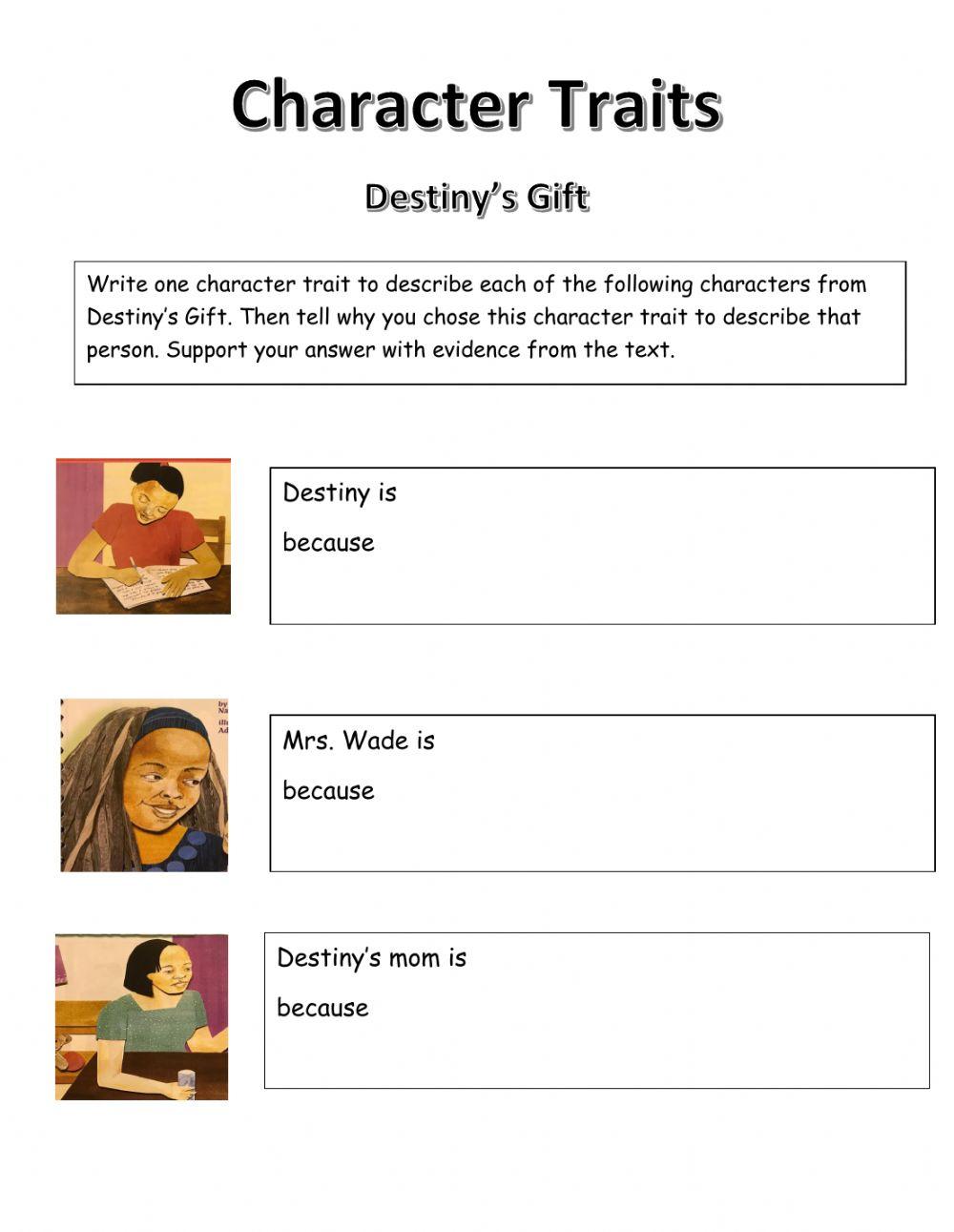 Destiny's Gift Character Traits Analysis