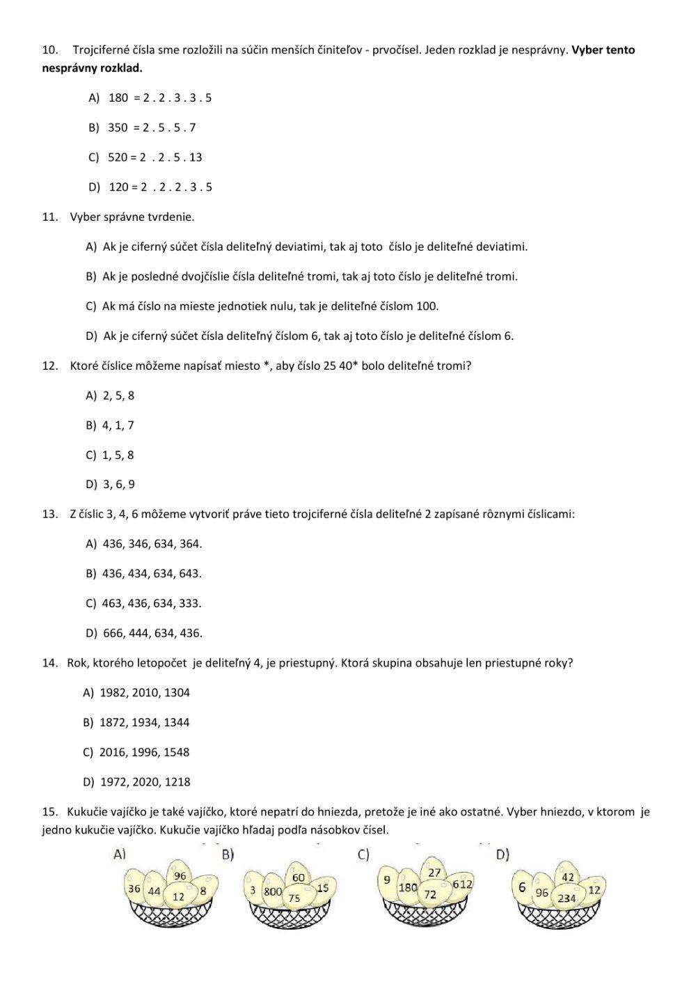 Opakovanie-Deliteľnosť (M6)