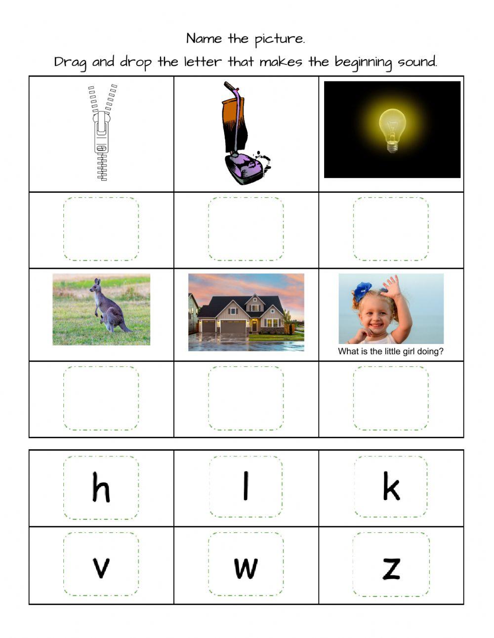 Beginning Sounds Match 3 worksheet Live Worksheets