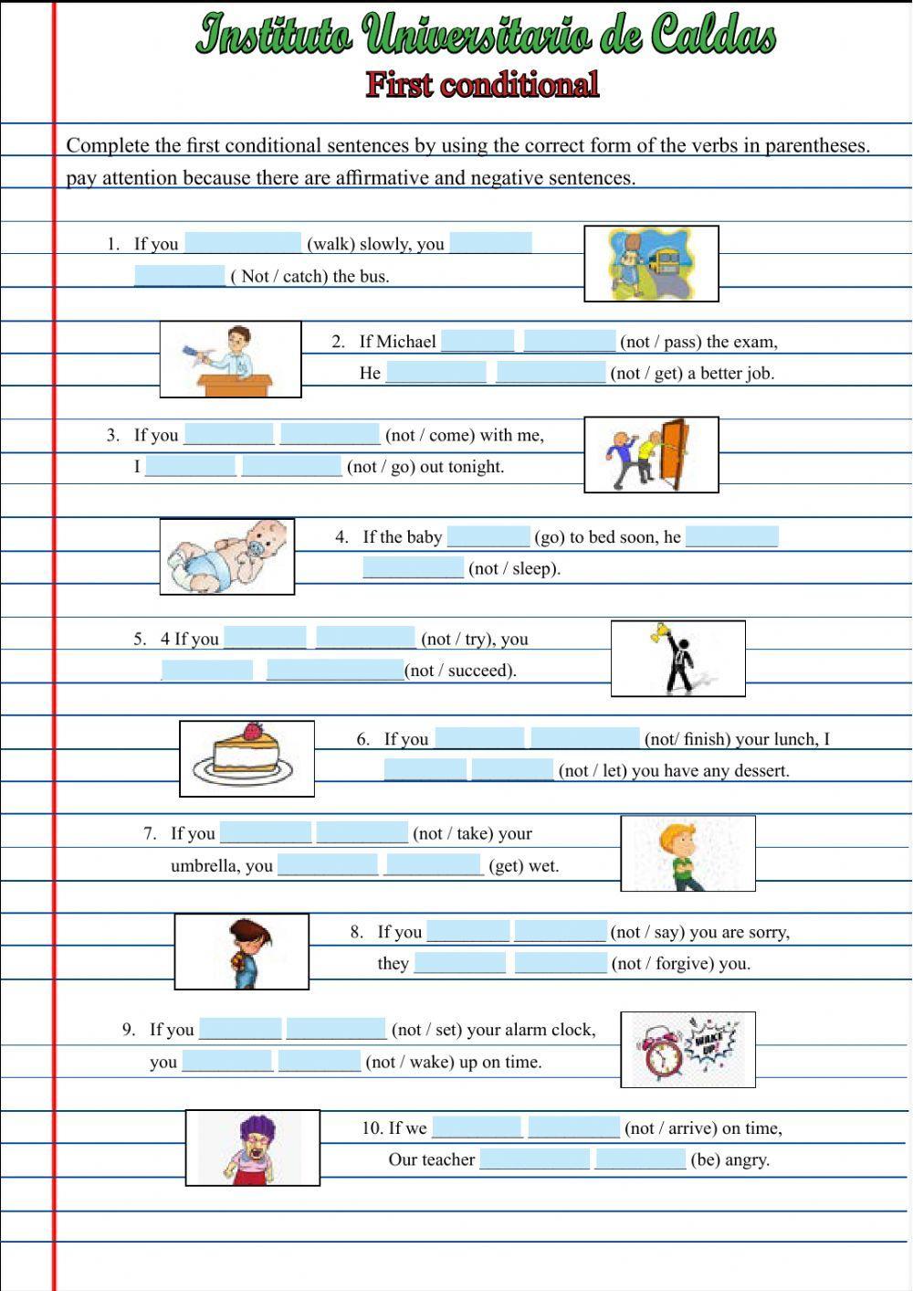 First conditional negative