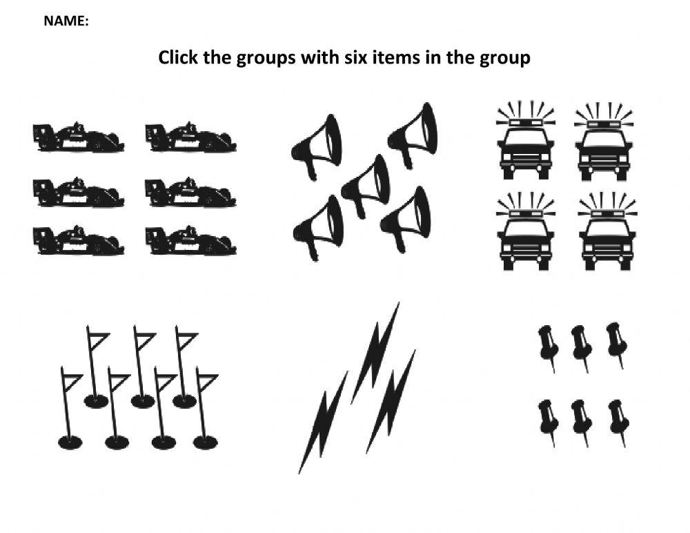 The number 6 worksheet