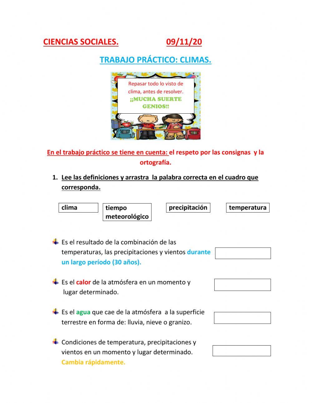 Trabajo Práctico: Climas de Argentina.