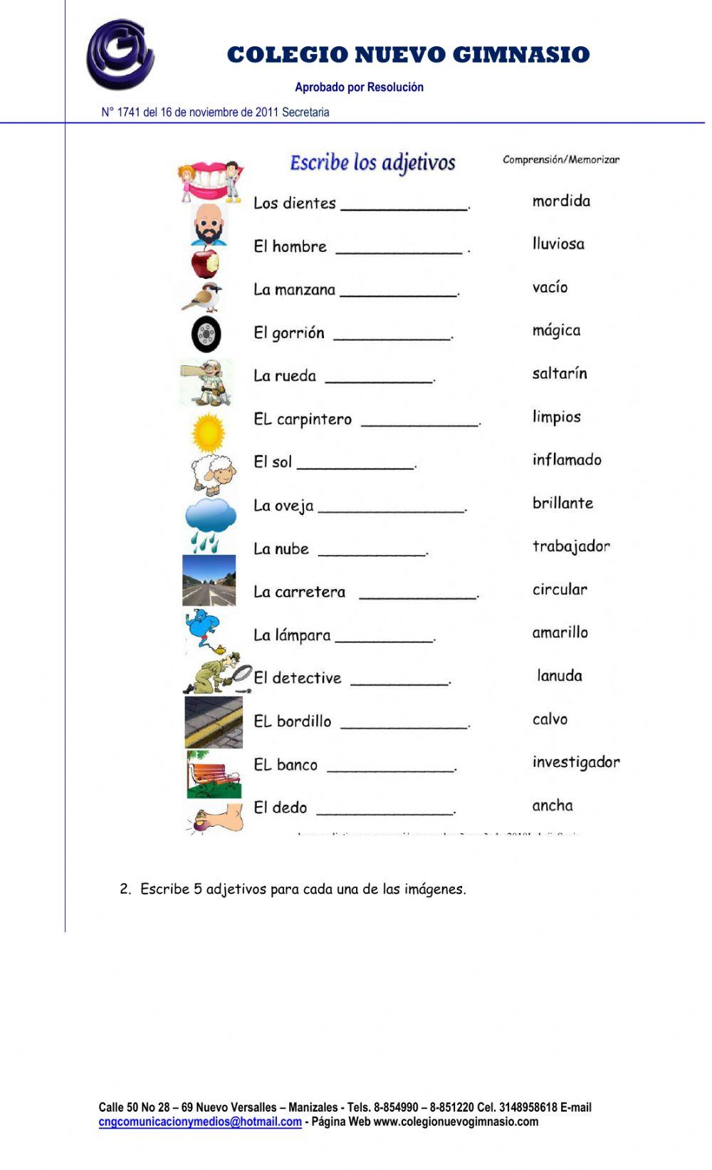 Español online activity for Grado 2 | Live Worksheets espa-ol-online-activity-for-grado-2-live-worksheets