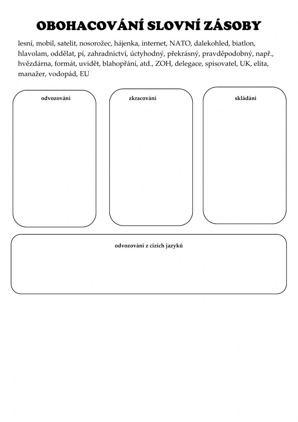 Obohacování slovní zásoby