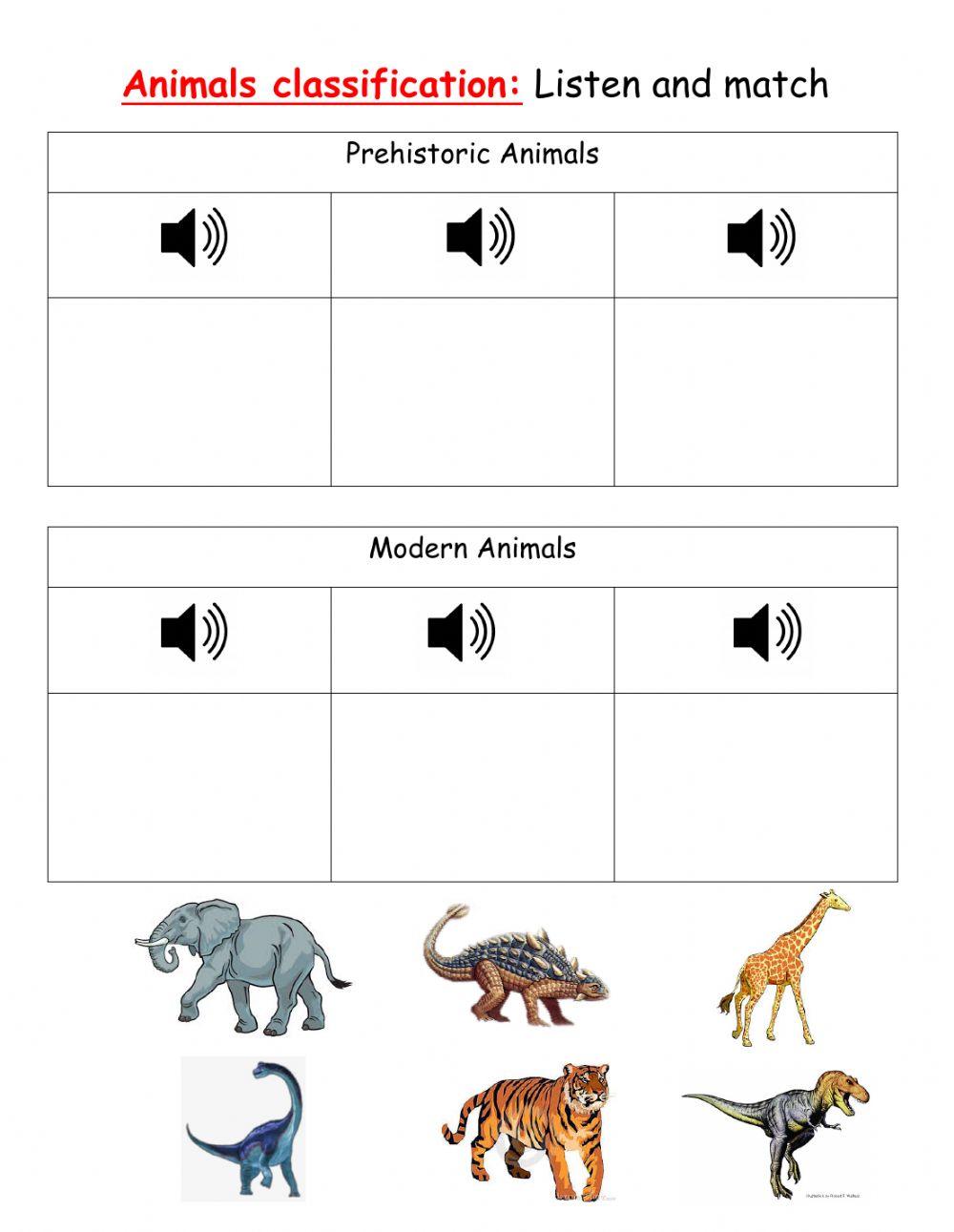 Animals classification Animals classification
