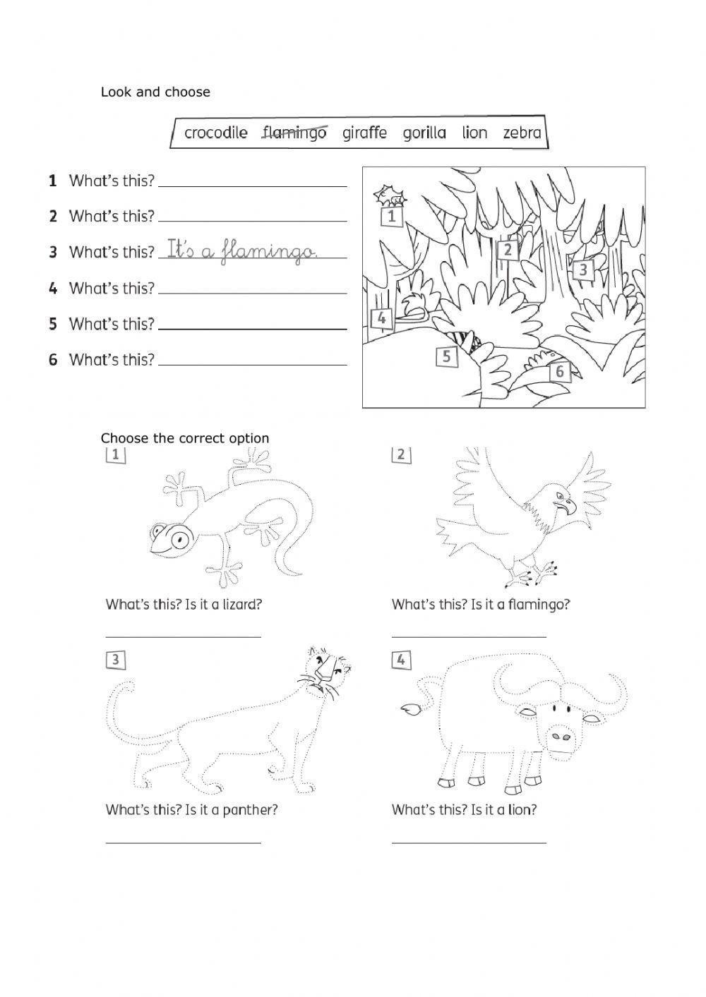 Animals revision Big surprise 3 worksheet