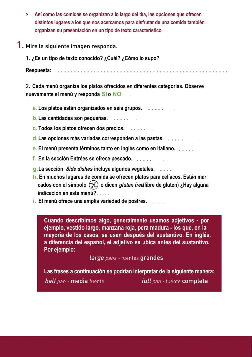 Culturas y comidas 3