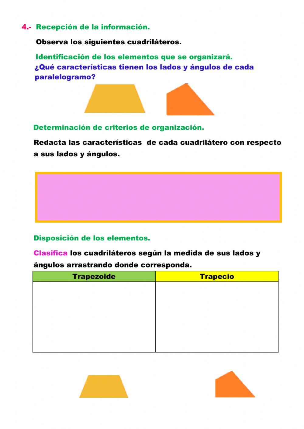 Ficha de triángulos y cuadriláteros