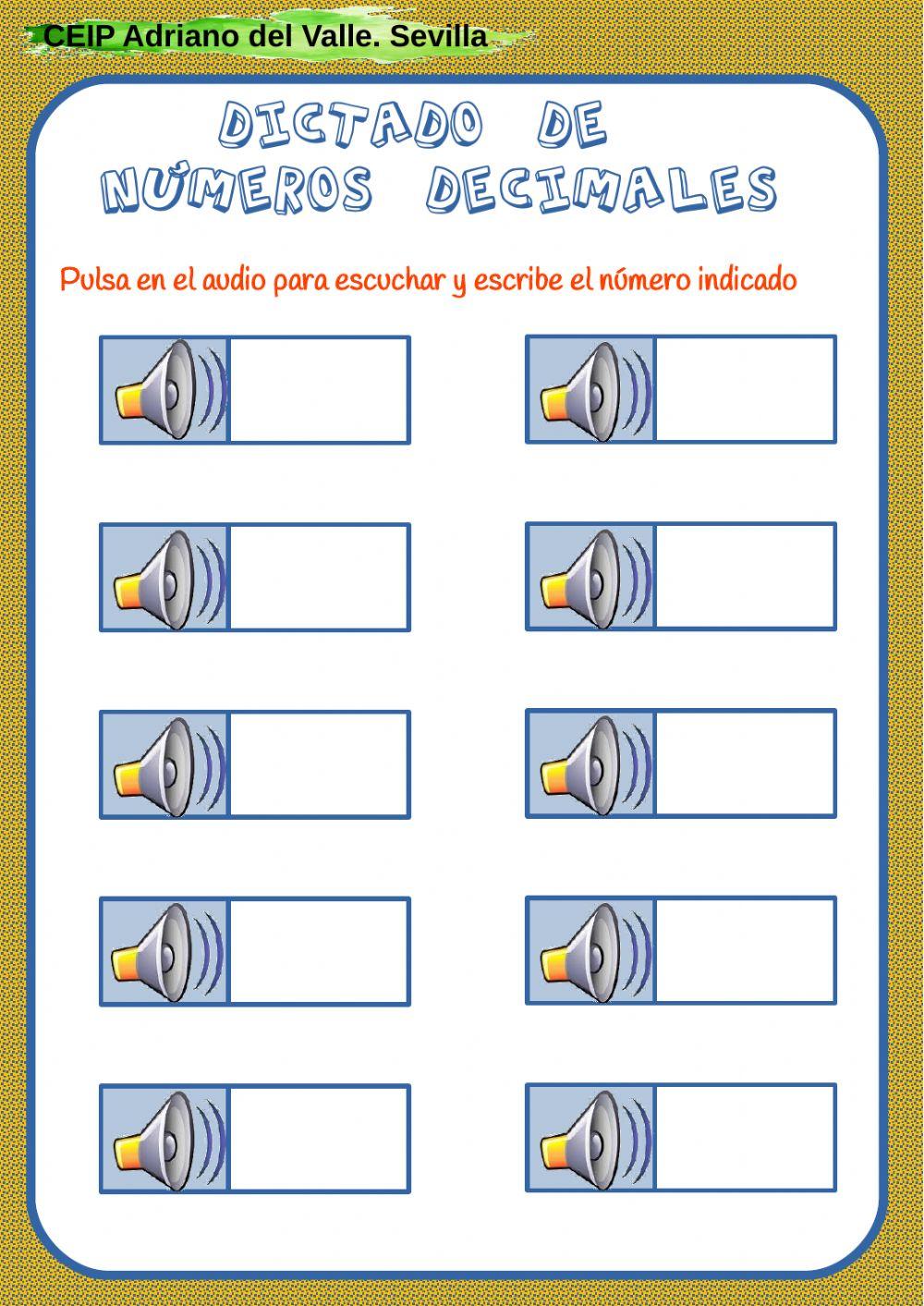 ABN Dictado de números decimales 5