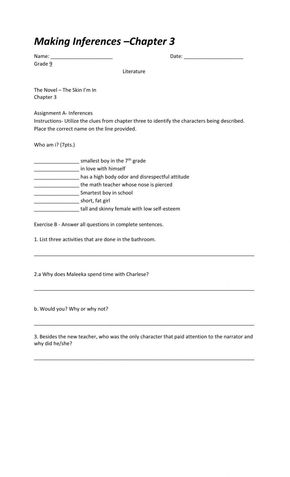 Literature - The Novel