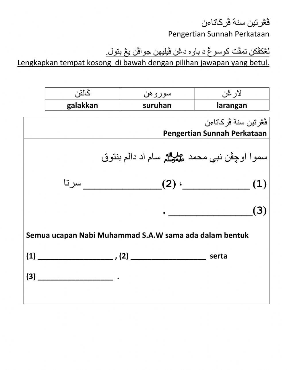 Adab: Cintakan Sunnah Rasulullah S.A.W