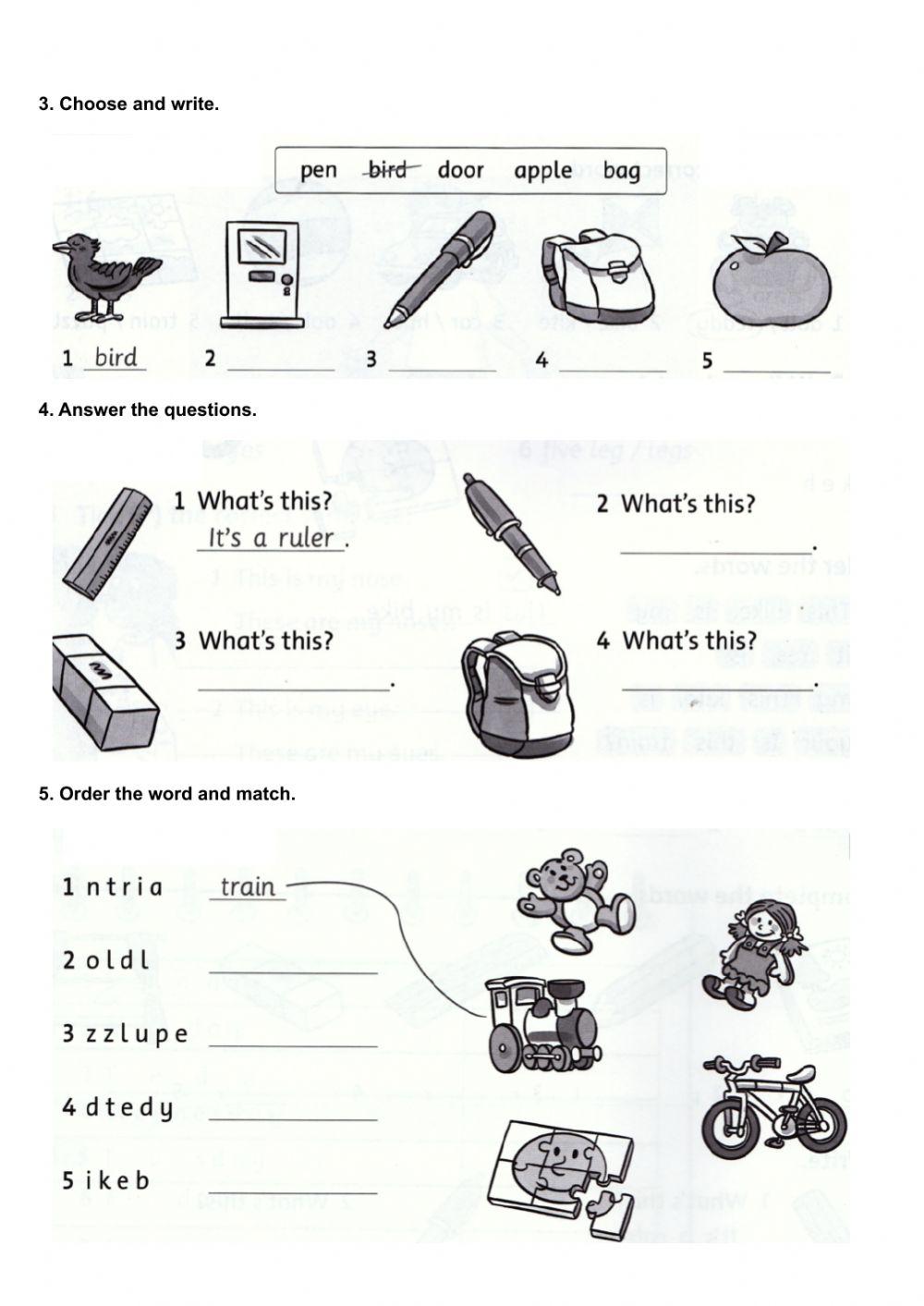 Kids test 1 online exercise for live worksheets