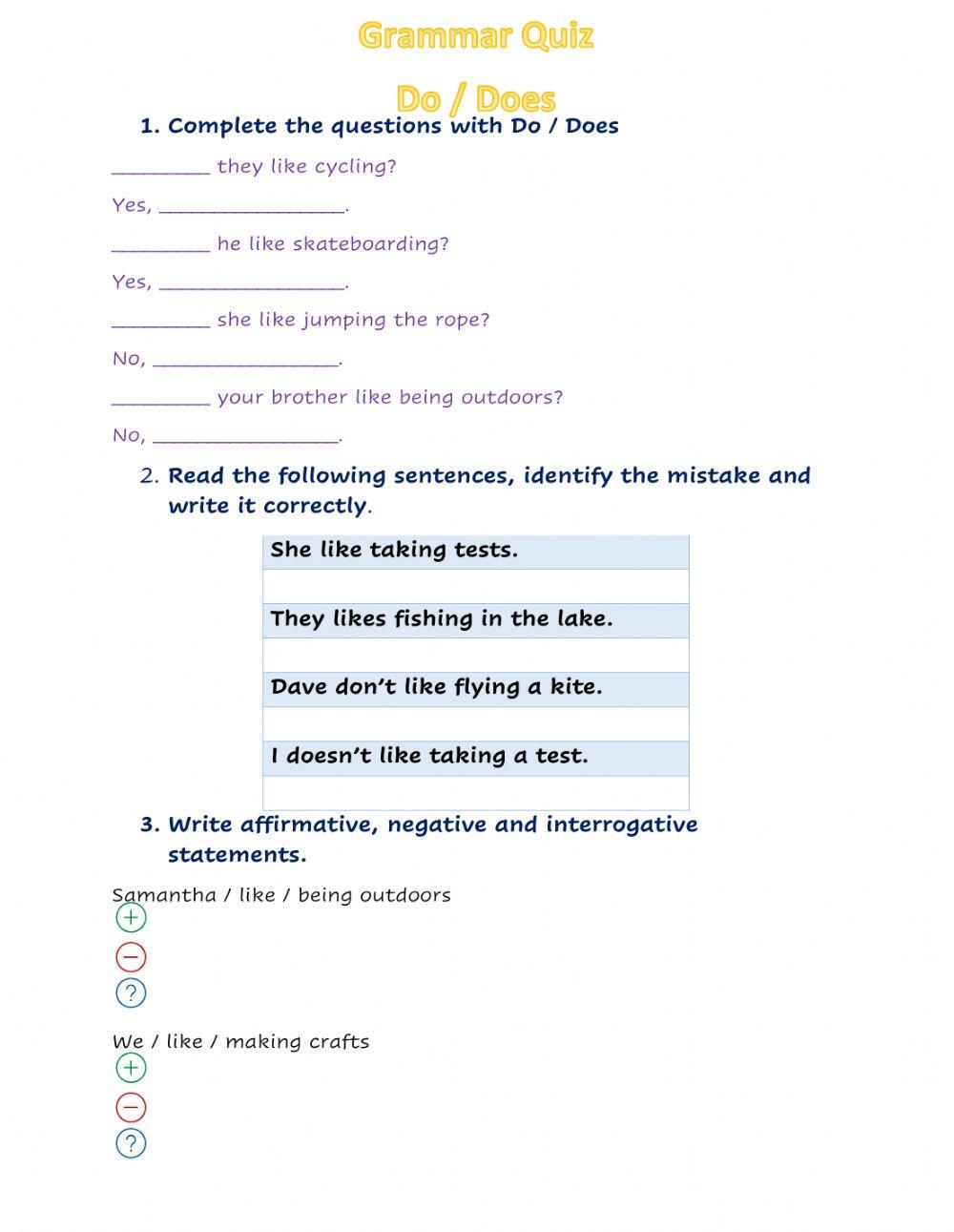 Do - Does Quiz 0105 | Diana Edith Suarez Tejeda | Live