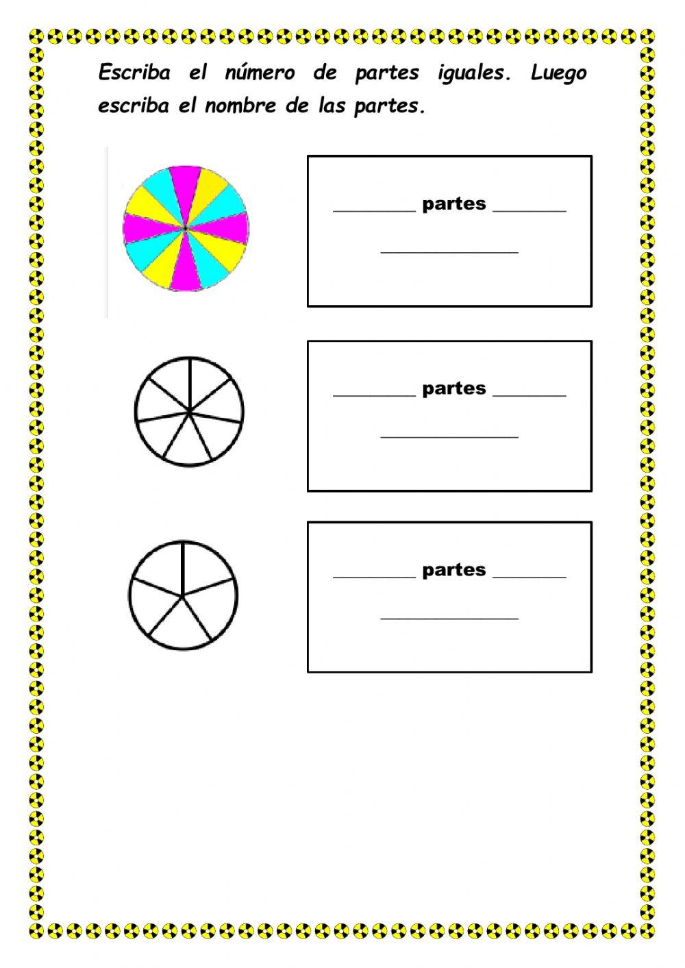 Partes iguales de un entero - 2