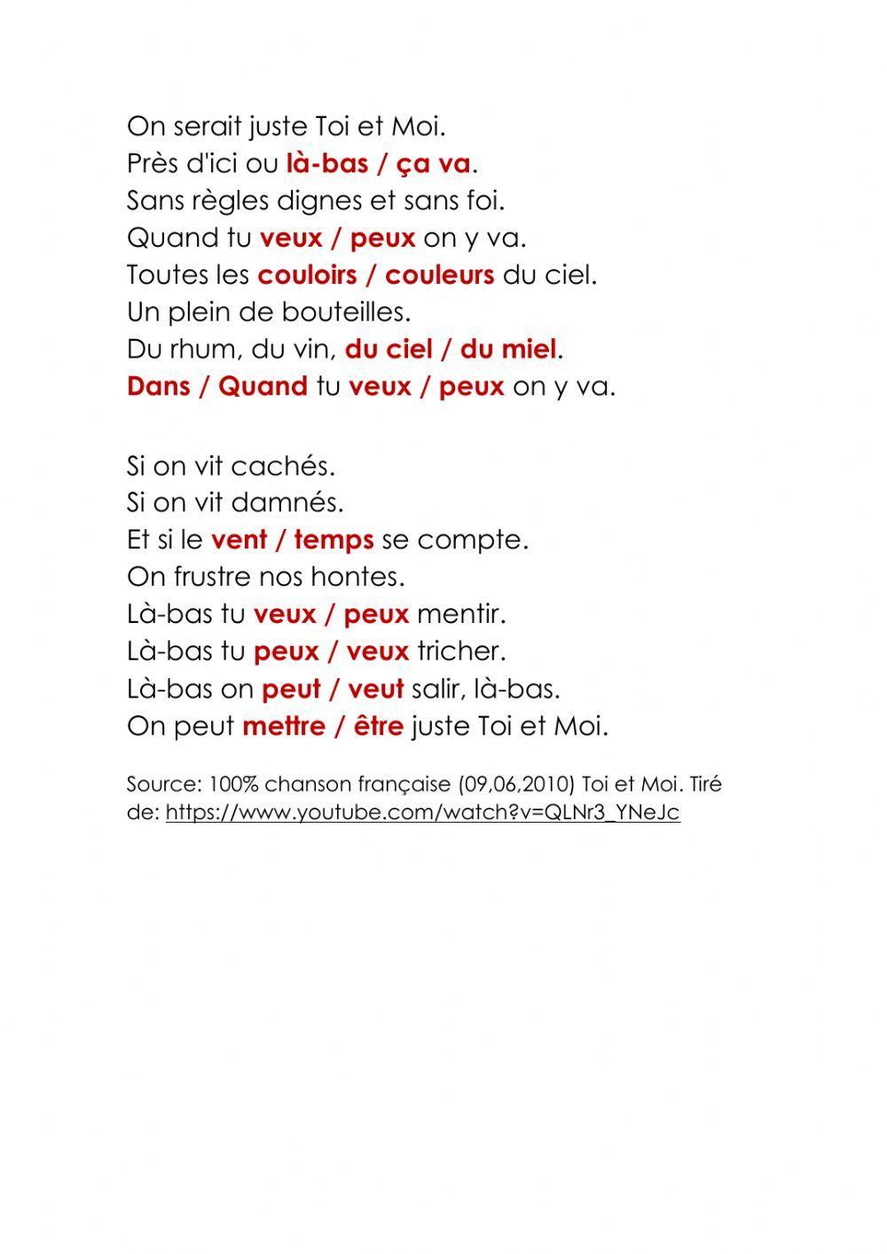 Chanson Toi et Moi Guillaume le Grand