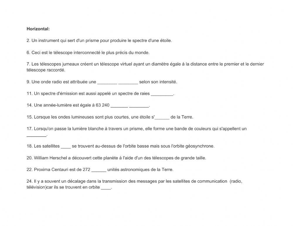 La révision des thèmes 3 à 6 (Espace)