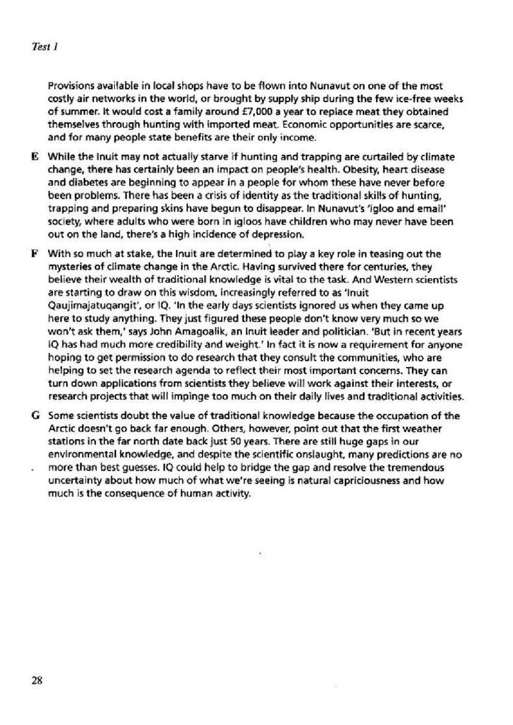 IELTS Reading book 6 test 1 Matching Heading
