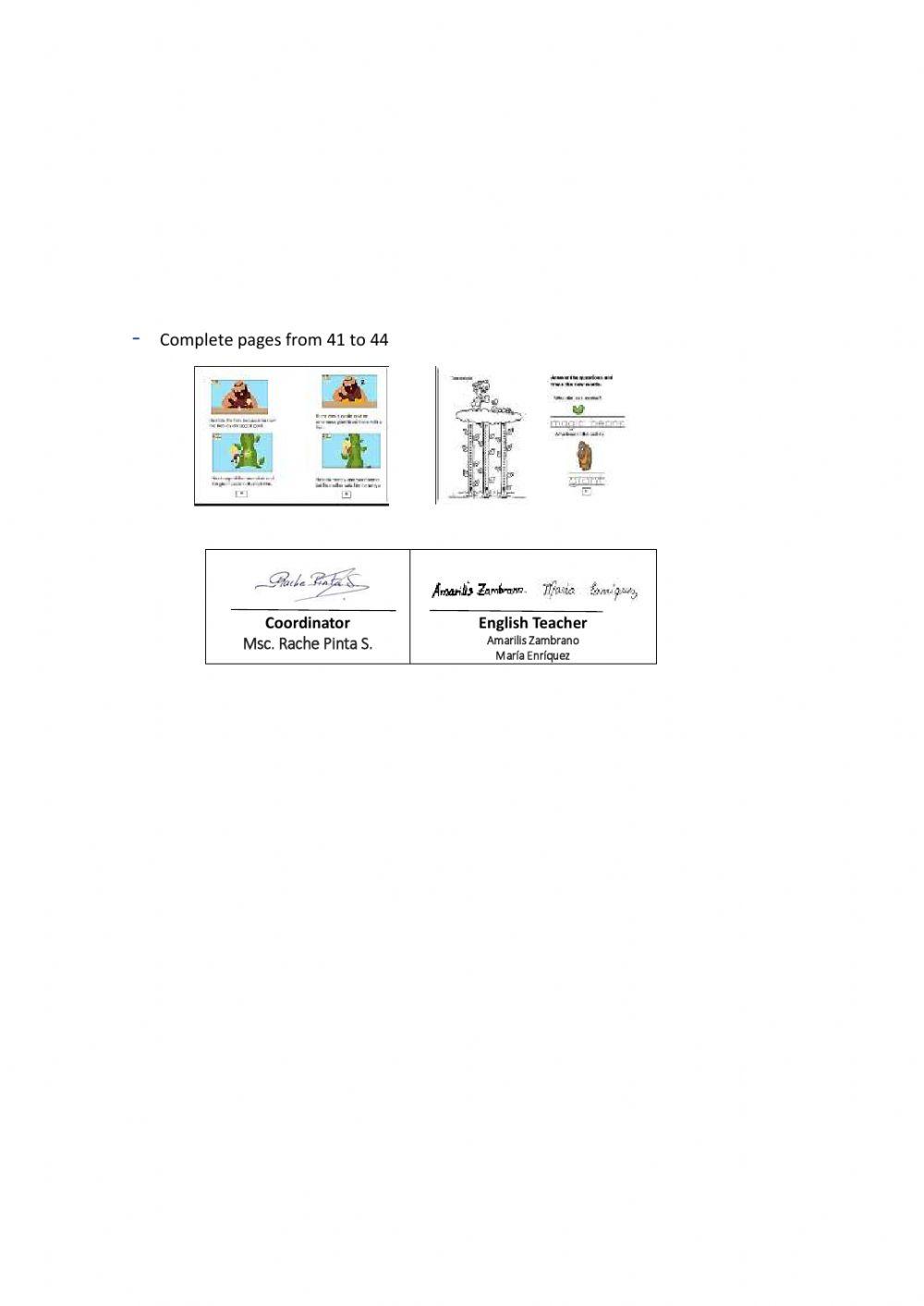 Preparatory -Weekly activities week 27