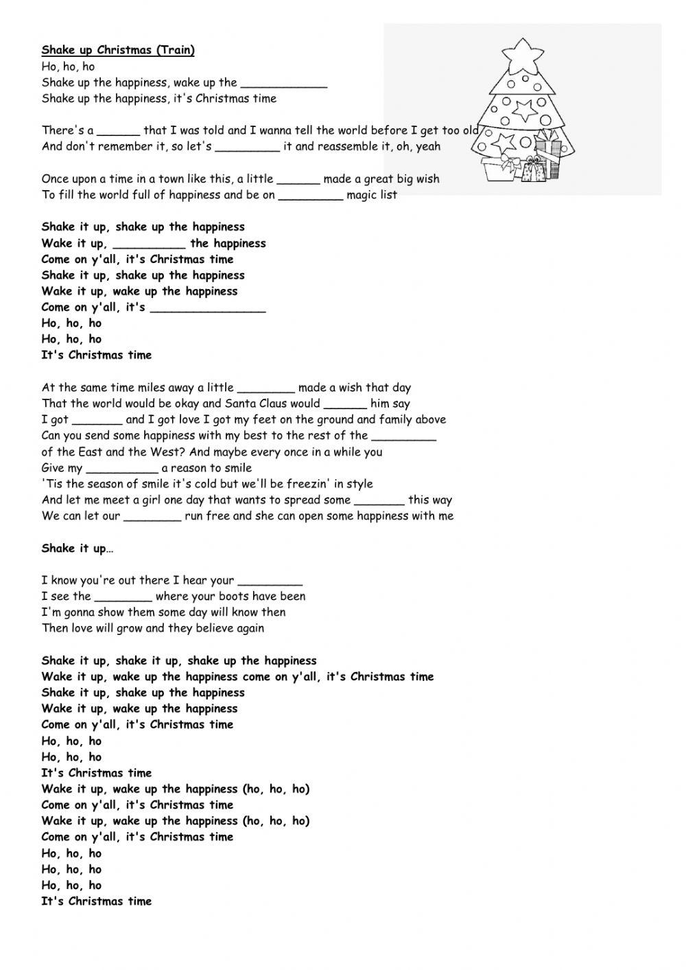 Shake up christmas TRAIN