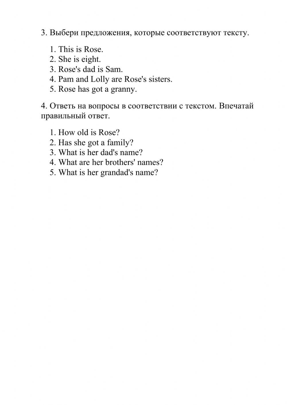 Reading online exercise for 3 live worksheets