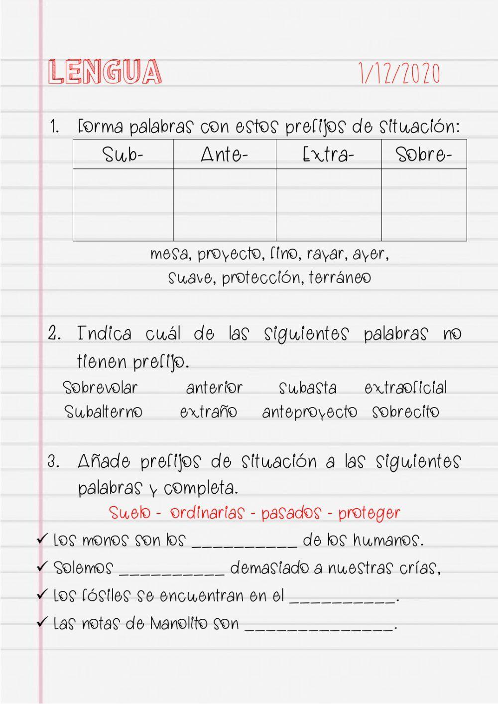 Prefijos de situación