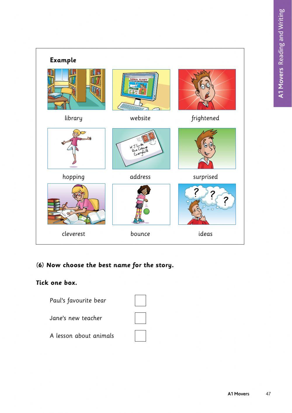 MOVERS READING AND LISTENING 2020 (PARTE 1) 