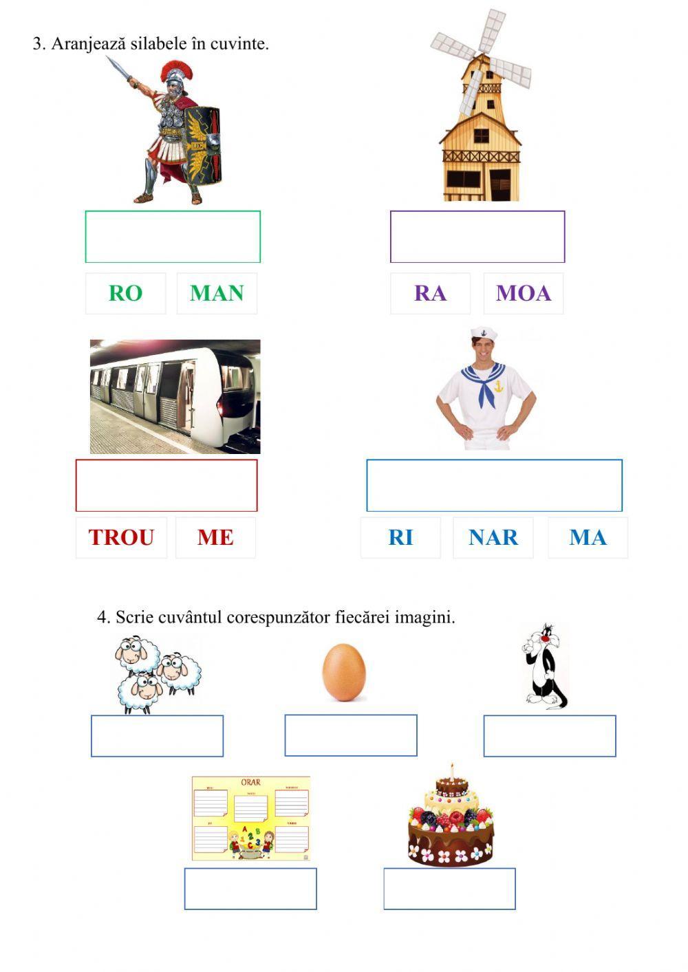 Literele de la A la O