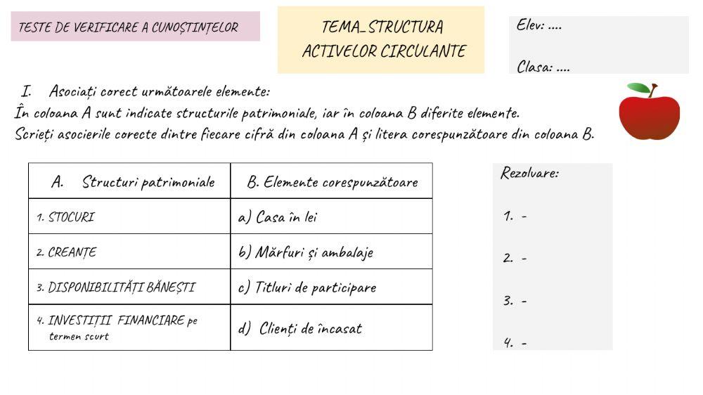 Test recapitulare- ACTIVE
