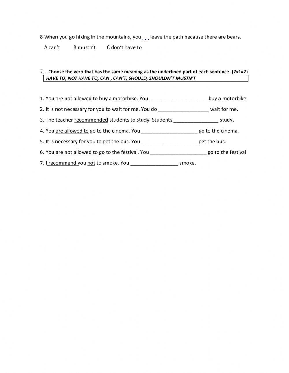 Pre intermediate grammar