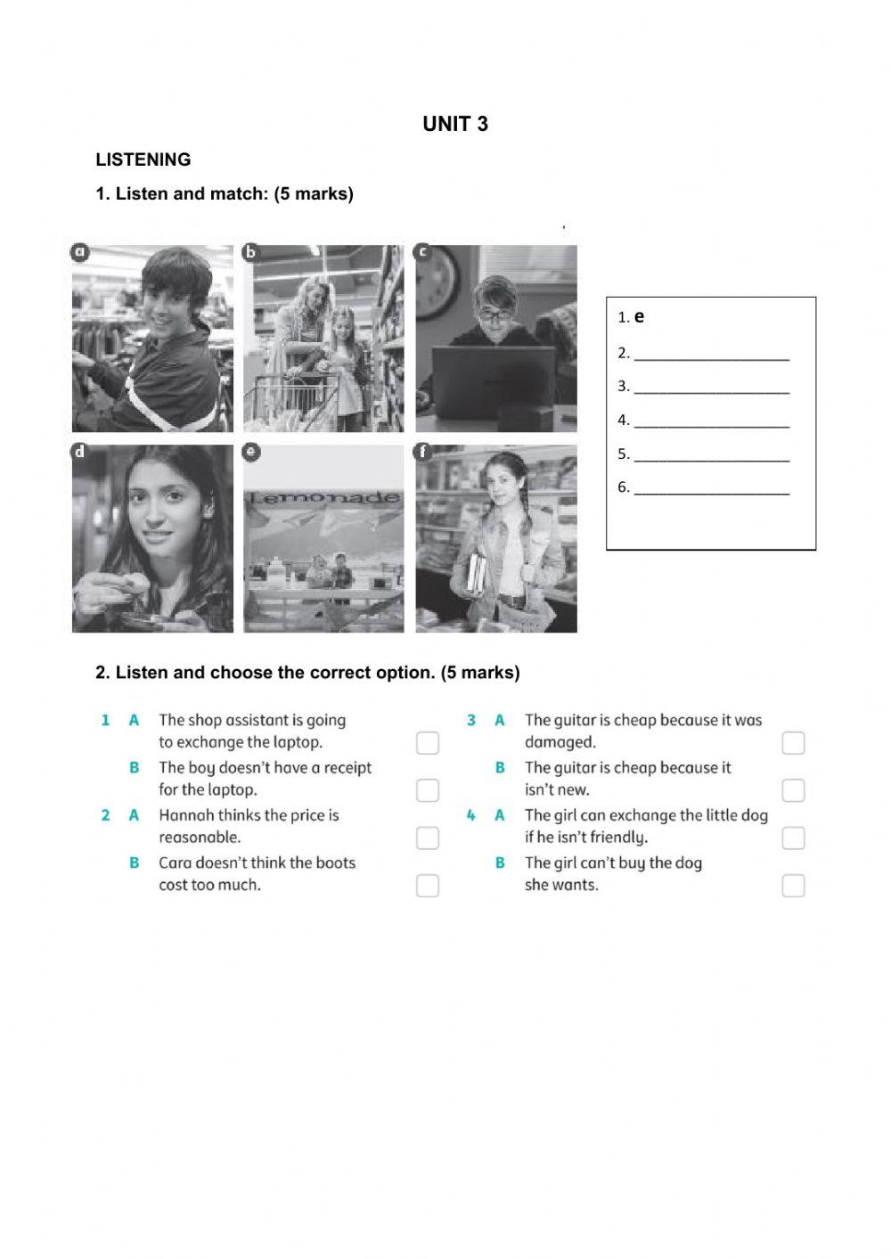 Listening unit 3 sexto