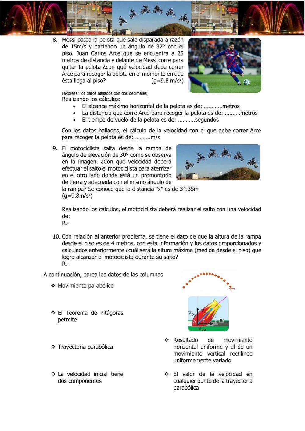 Movimiento de tiro parabólico