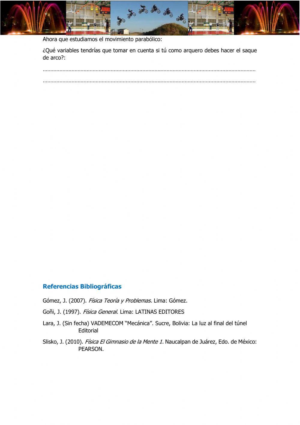 Movimiento de tiro parabólico