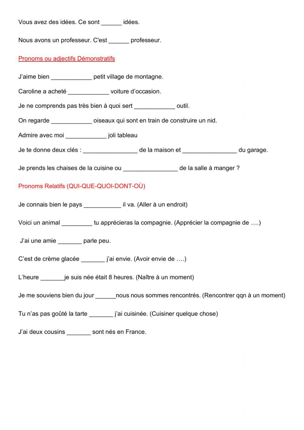 Nouveau contrôle de Français