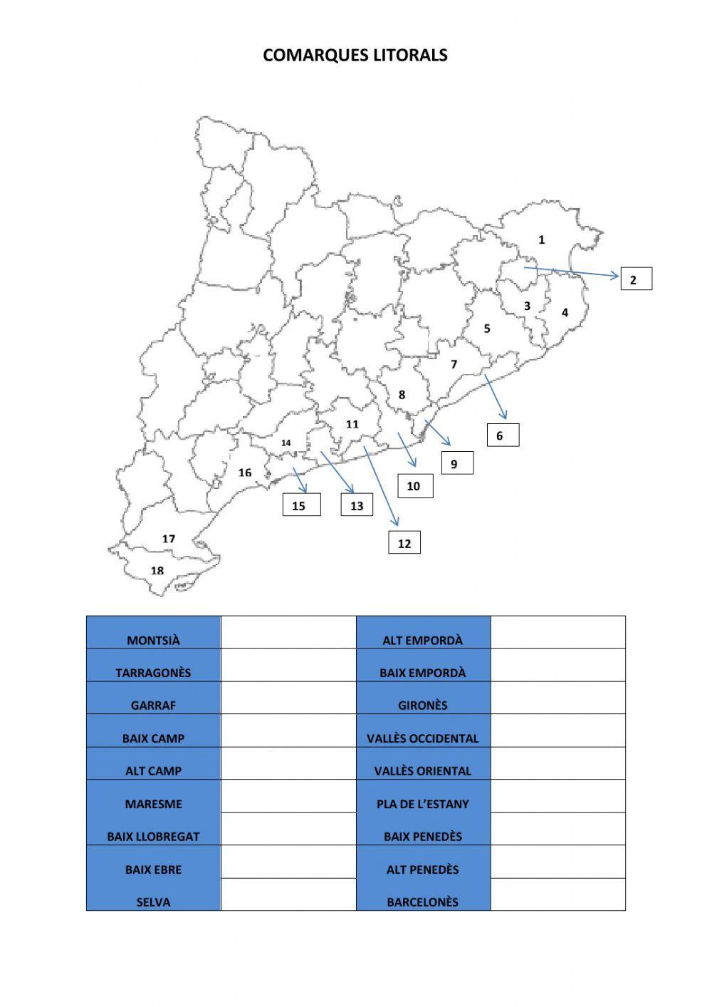 Comarques litorals Comarques litorals
