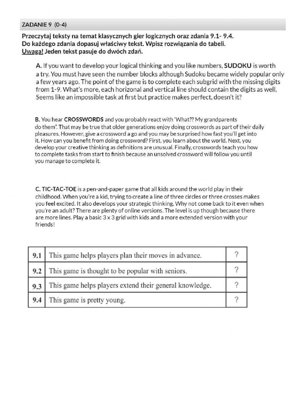 Egzamin osmoklasisty cwiczenia 2