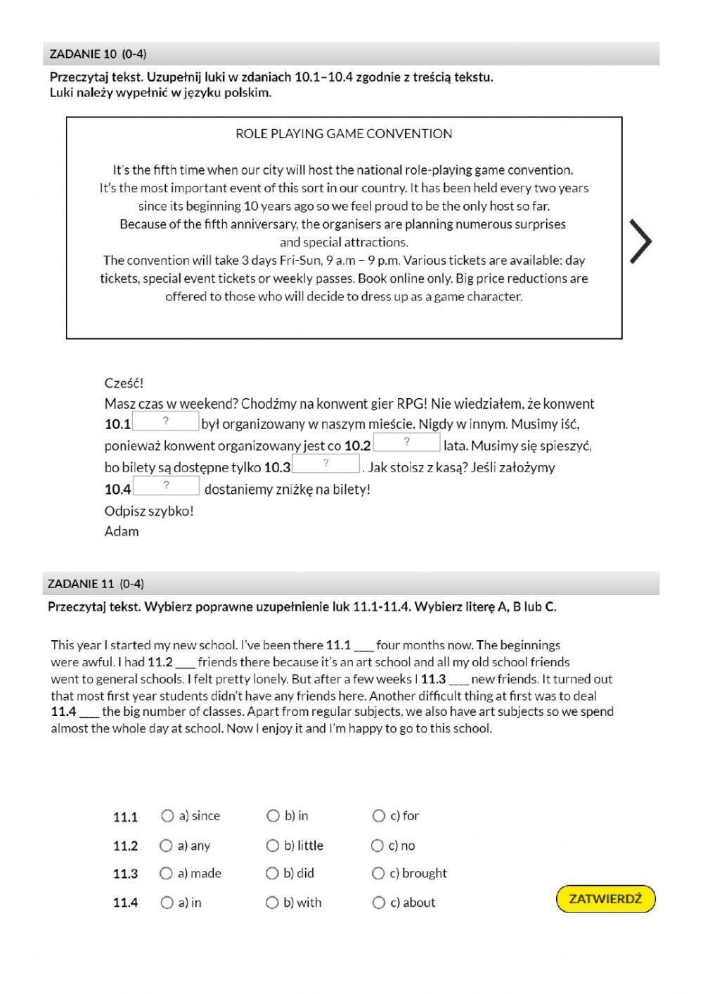 Egzamin osmoklasisty cwiczenia 2