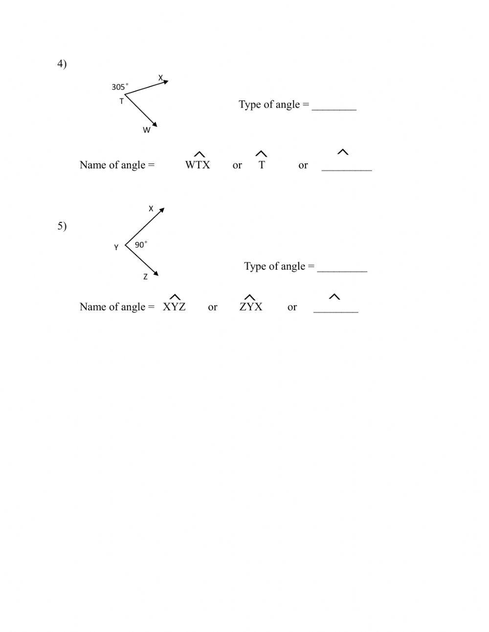 Naming Angles Naming Angles