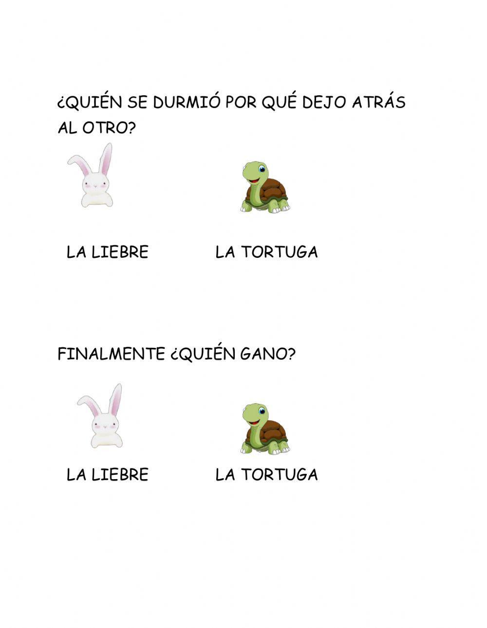 Cuento liebre y tortuga