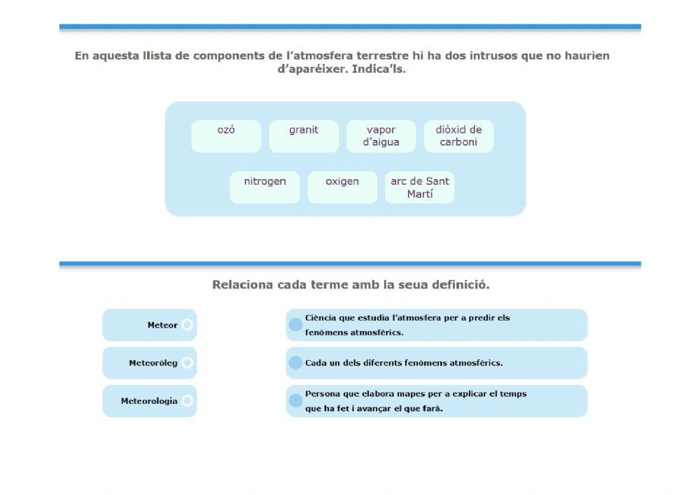 L'atmosfera i la hidrosfera