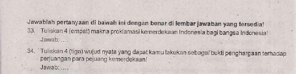 Penilaian Akhir Semester 1 Kelas 6