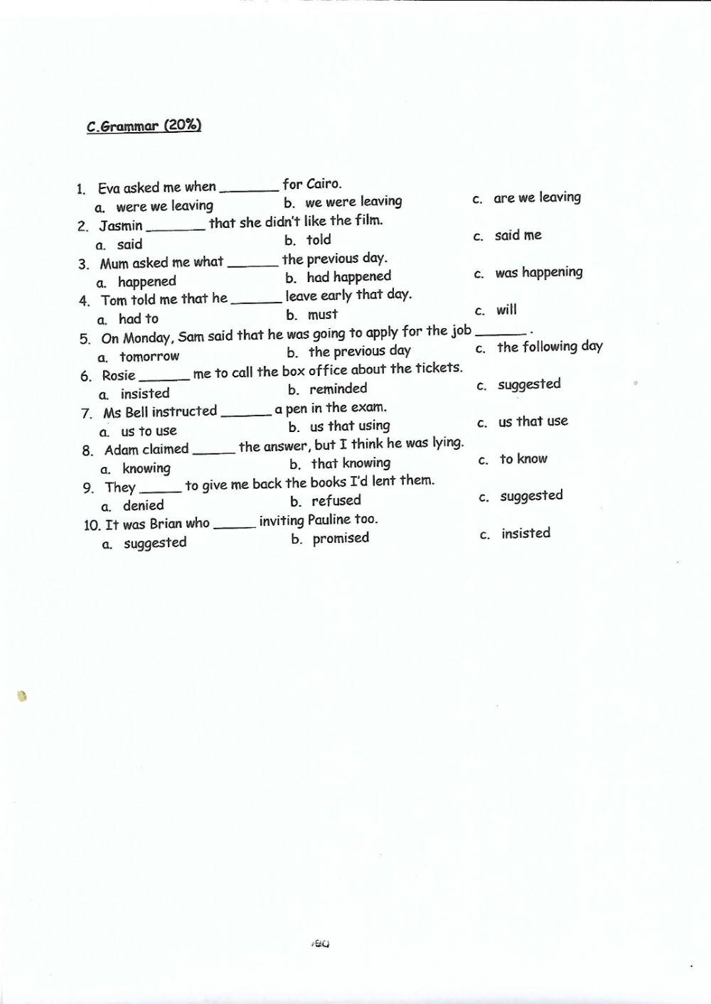 Direct - Indirect speech