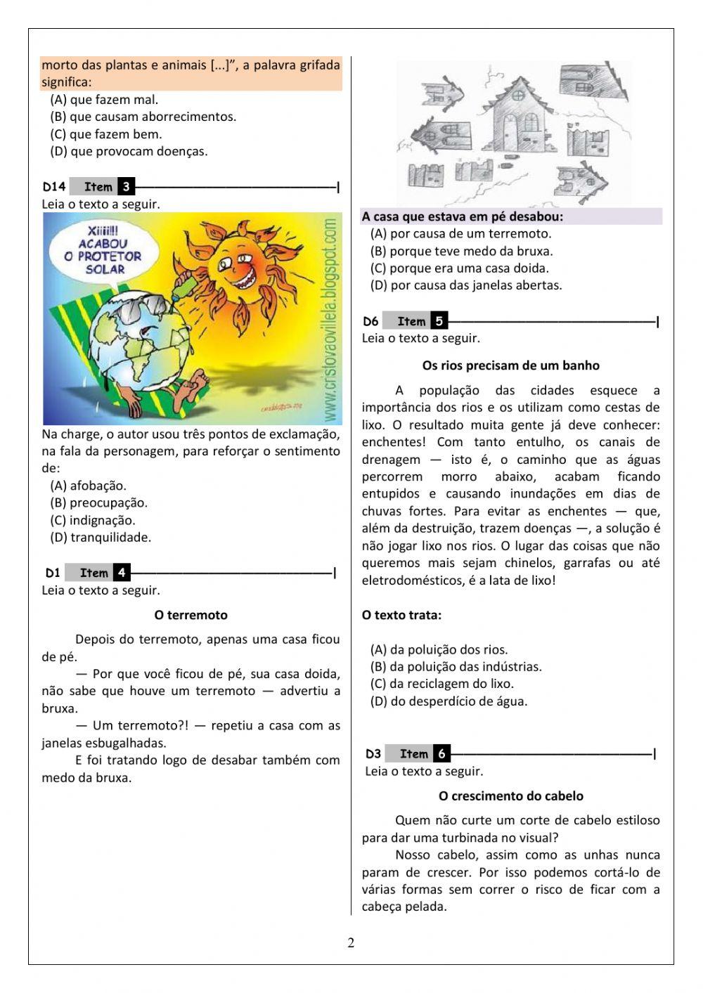 3º simulado de português