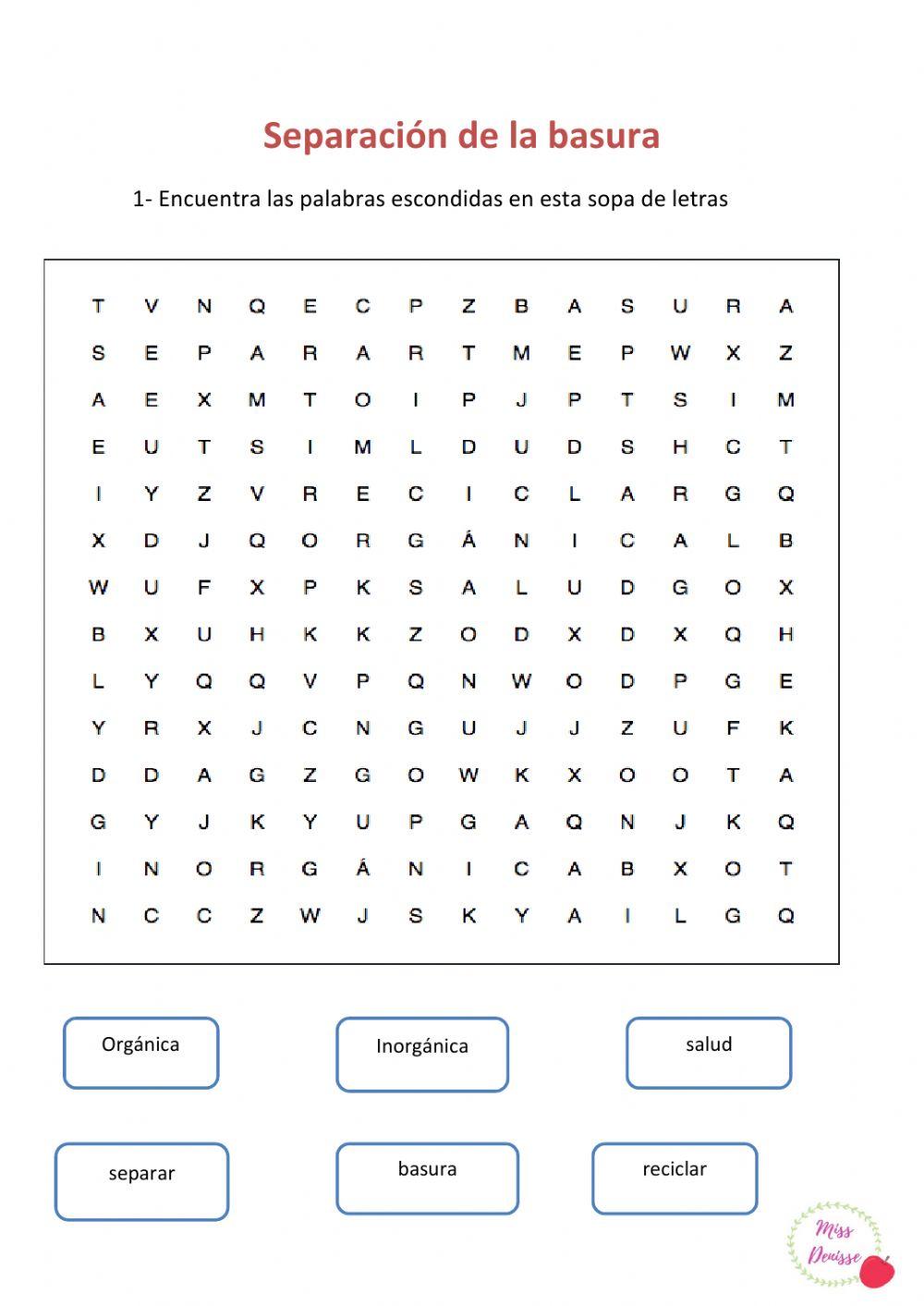 Separación de basura