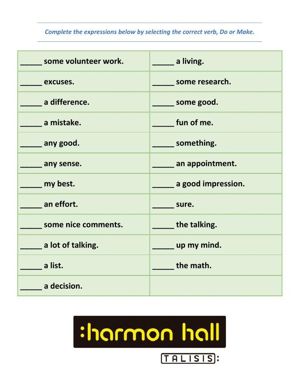 Expressions with Do - Make